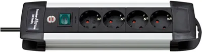 Produktbild von Brennenstuhl -Alu-Line Steckdosenleiste 4-fach 1,8m H05VV-F 3G1,5, 1391000014