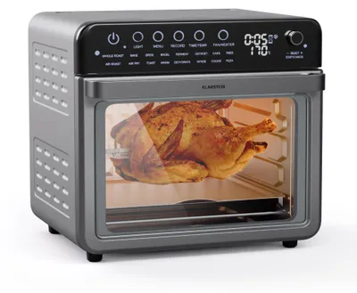 Produktbild von Klarstein Heißluftfriteuse, 34 L Air Fryer Backofen zum Frittieren, Große 2100W Friteuse mit Timer, Einstellbare Temperatur, Digital Display & 16 Kochmodi, XXL Airfryer Heissluftfriteuse