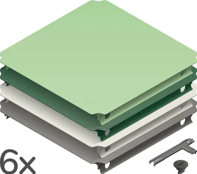 Image de Quadro Set de panneaux L Home Set d’extension avec 6 grands panneaux aux couleurs Home pour kits Quadro – Mint
