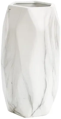 Produktbild von Moderne keramische Tischvase in Weiß, 25 cm hoch, für Innenraum- Dekoration