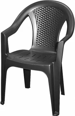 Produktbild von 4x Gartenstuhl Bistrostuhl Balkonstuhl Stapelstuhl Stuhl Kunststoff Schwarz 0260 geschlossen