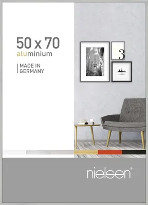 Produktbild von nielsen Aluminium Bilderrahmen Pixel, 50x70 cm, Silber Matt