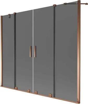 Zdjęcie produktu dla Mexen Velar Duo Parawan 2-skrzydłowy 170x150 cm Różowe Złoto