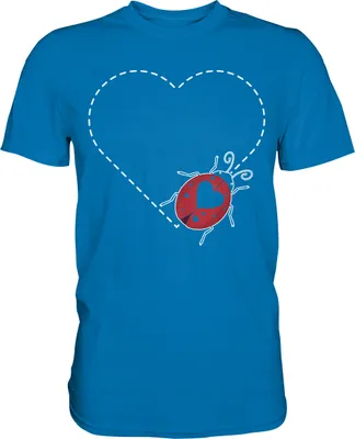 Produktbild von Marienkäfer Herz Insekten T-Shirt – Royal Blue / S