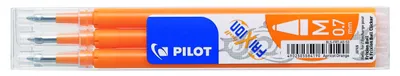 Obrázek produktu pro Pilot BLS-FR7-AO-S3 náplň do kuličkového pera FriXion BLS-FR7 - 0,4 mm, meruňková, balení 3 ks