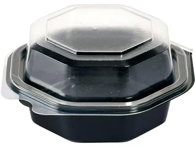 Produktbild von Octaview®   Schwarz / Transparent PS 118x118x60 | Packung (375 Stück)