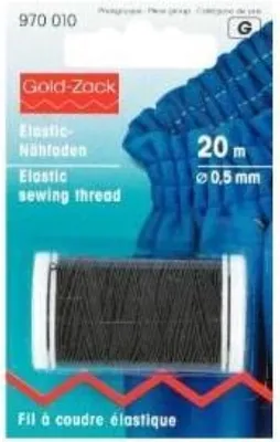 Produktbild von Prym Elastic-Nähfaden, Schwarz, Synthetisch, 20 m, 0,5 mm