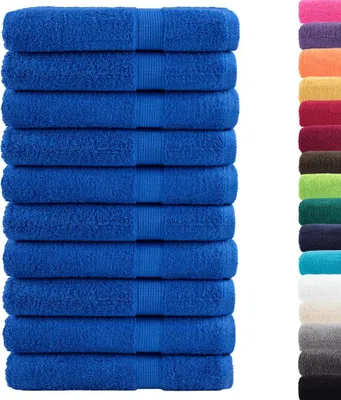 Produktbild von vidaXL Premium Handtücher SOLUND 10 Stk. Blau 100x200 cm 600 g/m²