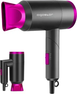 Obrázok produktu pre Cestovný fén Aigostar 1400 W, skladací, kompaktný, čierny, koncentrátor