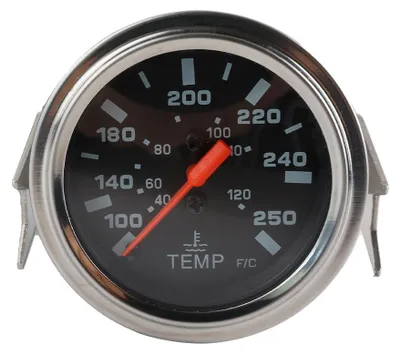 Produktbild von 2" (52 mm) mechanisches Zeiger-Wassertemperaturmessgerät 40–120 °C/100–250 °F Sensor 1/2 NPT