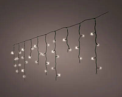 Produktbild von Lumineo Lichtervorhang ICICLE TWINKLE 119 LED 5 m warm weiß, schwarz