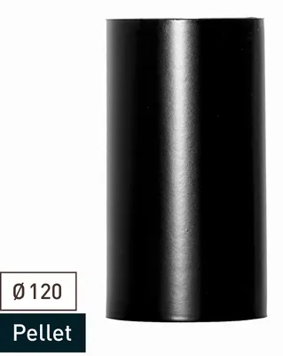 Produktbild von Raik Pelletrohr / Ofenrohr 120mm - Schornsteinanschlussstück schwarz