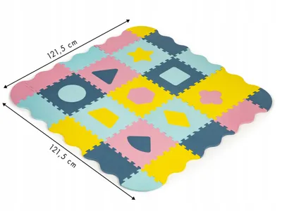 Produktbild von ECOTOYS Schaumstoffpuzzle Formen pastell SX mit Kanten