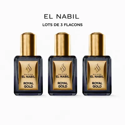 Image de El Nabil Royal Gold 3X5 ml extrait de parfum sans alcool