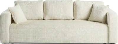 Produktbild von Best Möbel Miro - 3-sitzer Einzelsofa - Schlaffunktion und Bettkasten - aus strukturiertem Samt , Beige