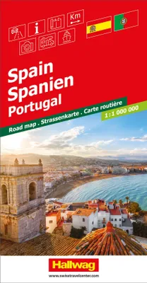 Produktbild von Hallwag Strassenkarte Spanien, Portugal 1:1 Mio.