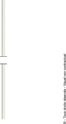 Image de Tringle manivelle acier laqué, H.1200 x L.12 x P.12 mm