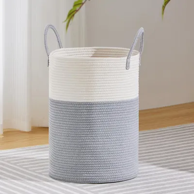 Immagine prodotto di VIPOSCO: Cesto grande per la biancheria, contenitore in corda intrecciata ideale per coperte, lenzuola e altri tessuti
