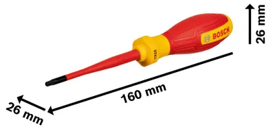 Immagine prodotto di Cacciavite VDE Bosch TX15 x 75 Professional rosso/giallo (1600A02NC6)
