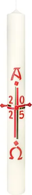 Produktbild von traditionelle Osterkerze 800 x 80 mm mit Wunsch Jahreszahl