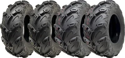 Produktbild von 24x10.00-12 & 24x8.00-12 ATV- und Quad-Reifen OBOR Mudsling, straßenzugelassen (2er-Satz)