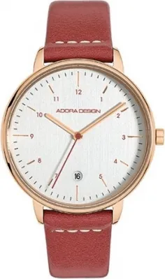 Produktbild von ADORA Design AD8446 1-204189-001 Damen Uhr Armbanduhr Edelstahl Quarz Leder