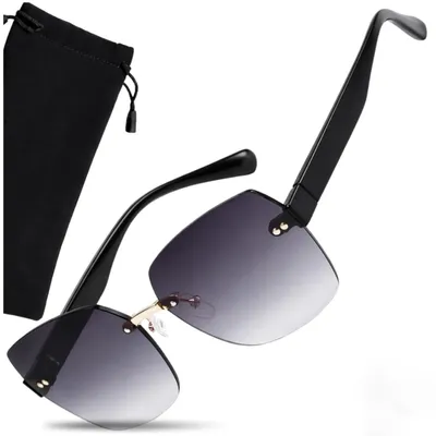 Produktbild von Rahmenlose Fliegenbrille für Damen, polarisierte Sonnenbrille