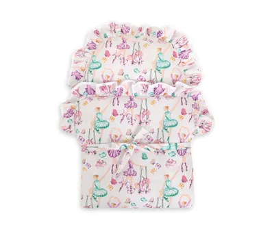 Produktbild von Puppentragetuch mit Schleife - lila Ballerinas