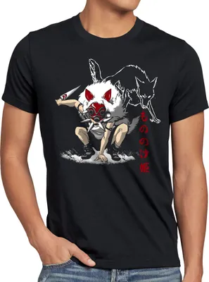 Produktbild von style3 Mononoke Wolf Herren T-Shirt manga anime cosplay japanisch