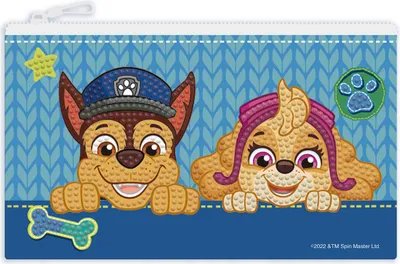 Immagine prodotto di Giocattolo a mosaico Diamond Dotz - Skye & Chase Paw Patrol borsa con cerniera
