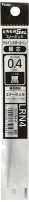 Produktbild von Pentel Gelstift-Nachfüllpatrone für schwarze Tinte – 0,4 mm Spitze (XLRN4-A)