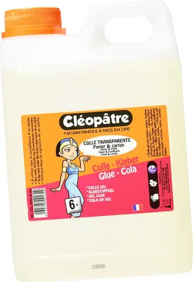 Produktbild von Cléopatre - Transparenter Kleber - Nachfüllpackung - Einfache, präzise und gleichmäßige Anwendung - Lösungsmittelfrei, Reinigung mit Wasser - Ab 6 Jahren - 2KG