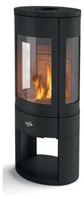 Image de Poêle à bois ROSNAY étanche - 7 kW - Rdt: 76,7% - B. 33 cm - Eco Control - Noir