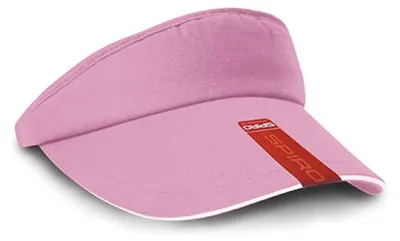 Produktbild von Result Headwear RC048X | Herringbone Sun Visor Sonnenblende - Farbe: Pink/White - Größe: One Size