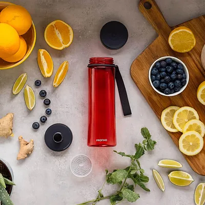 Produktbild von PROFINO | Trinkflasche, INFUZE, rot, 600 ml, KI-generiertes Bild