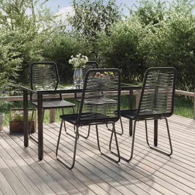 Produktbild von "2024"Modernen 5-tlg. Garten-Essgruppe Schwarz Design Klassische Gartenset Sitzgruppe 5198936
