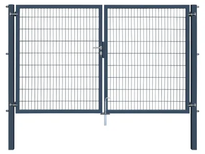 Produktbild von 300 x 180 cm Doppelstabmatten Industrietor 2-flügelig 8/6/8 Anthrazit