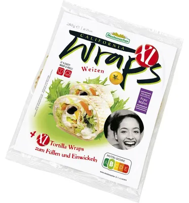 Obrázek produktu pro Mestemacher California Tortilla Wraps Wheat XL 4 porce 280g