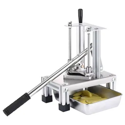 Produktbild von Gemüse- und Obstschneider, manuelles Schneiden, 3 Edelstahlklingen, Klingengrößen 1/4", 1/2" und 3/8", silber
