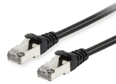 Produktbild von Equip Cat.6A S/FTP Patchkabel, 0.5, Schwarz