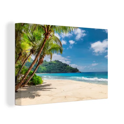 Produktbild von OneMillionCanvasses® - Leinwandbilder - 150x100 cm, Strand - Meer - Insel - Urlaub, Wandbilder Kunstdruck Wanddekoration