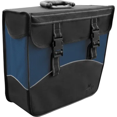 Produktbild von Fahrradtasche Greenlands - abnehmbar - reflektierende Paspelierung - 17 Liter - vorgeformt - Rechts – Schwarz/Blau
