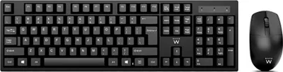 Produktbild von Ewent EW3280, Kabellos, RF Wireless, Membran Key Switch, QWERTY, Schwarz, Maus enthalten