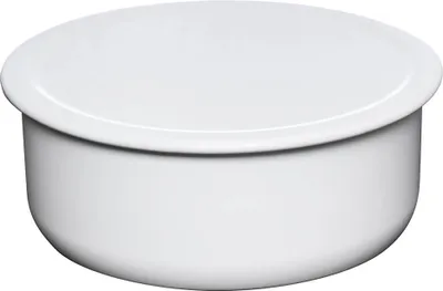 Image de Riess Boîte à pain et à biscuits avec couvercle Ø24cm 4 litres Blanc Émail