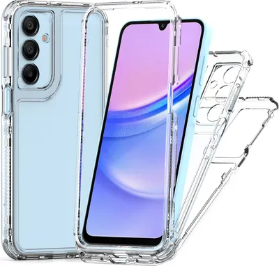 Image de Coque transparente pour Samsung Galaxy A16, coque TPU et PC hybride transparente et résistante aux chocs