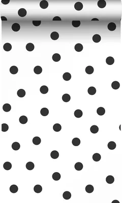 Immagine prodotto di Origin Wallcoverings carta da parati puntini bianco e nero 53 cm x 10.05 m