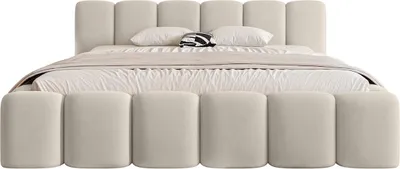 Produktbild von FEDVE Polsterbett Limata aus Velvet 180x200 cm, Creme