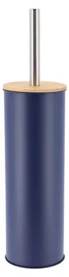 Produktbild von Toilettenbürste aus metall mit bambusüberzug - blau - Tendance