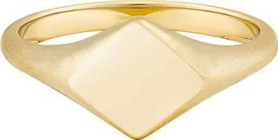 Produktbild von cai Ring 925 Sterling Silber vergoldet Siegelring Raute