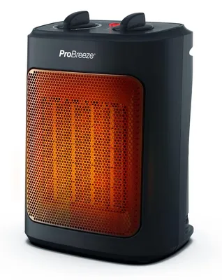 Image de Radiateur soufflant céramique - 2000 W - Thermostat réglable - 3 niveaux de puissance - Noir